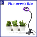 LED Grow Lights, 10W Desk Clip Plant Grow Light with 360 degree Flexible Gooseneck and Spring Clamp for Indoor Plants
